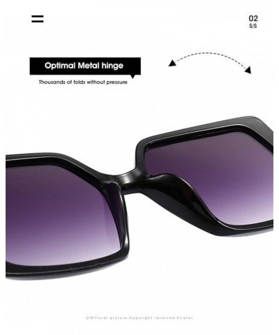 Square Frame Retro Large Frame Women Fashion Photo Beach Sunglasses (Color : C, Size : 1) 1 F $19.73 Designer