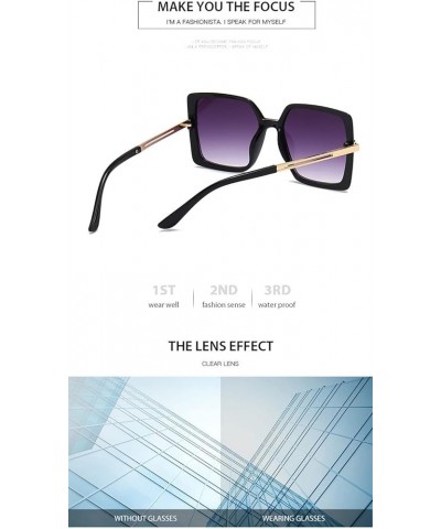 Square Frame Retro Large Frame Women Fashion Photo Beach Sunglasses (Color : C, Size : 1) 1 F $19.73 Designer