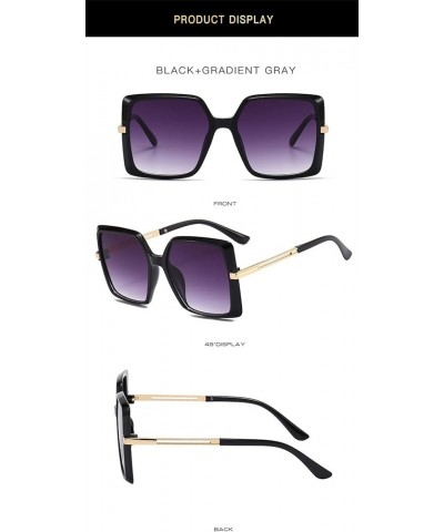 Square Frame Retro Large Frame Women Fashion Photo Beach Sunglasses (Color : C, Size : 1) 1 F $19.73 Designer