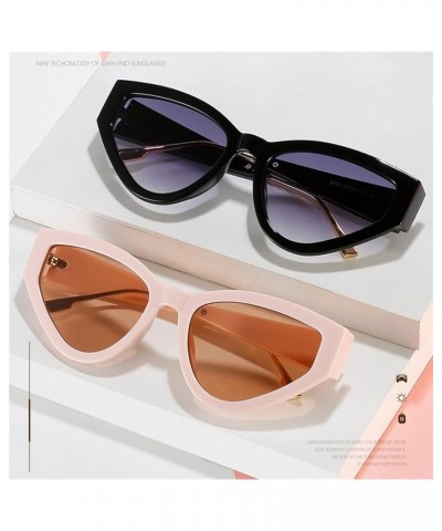 Cat Eye Triangle Shades for Men and Women, Outdoor Vacation Sun Glasses (Color : A, Size : Medium) Medium D $16.10 Designer