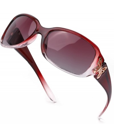 Trendy Polarized Sunglasses for Women IF022 C07 Gradient Red $13.23 Shield