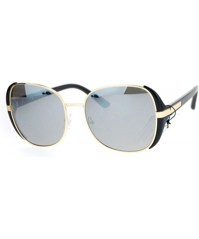 Womens Fashion Sunglasses Trendy Chic Square Frame UV 400 Eyewear Black (Silver Mirror) $10.00 Square