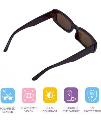 9074 Small Sunglasses for Women Trendy Glasses UV400 Protection Fit Over Sunglasses for Women Brown No.2 $10.08 Sport