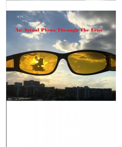 Night Driving Yellow Lens Polarized Sport Sunglasses for men or women 100% UVA/UVB Black $10.36 Sport