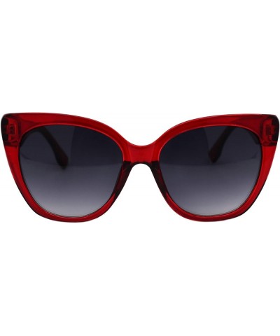 Womens Butterfly Sunglasses Designer Style Square Cateye Shades UV 400 Red (Smoke) $10.17 Butterfly