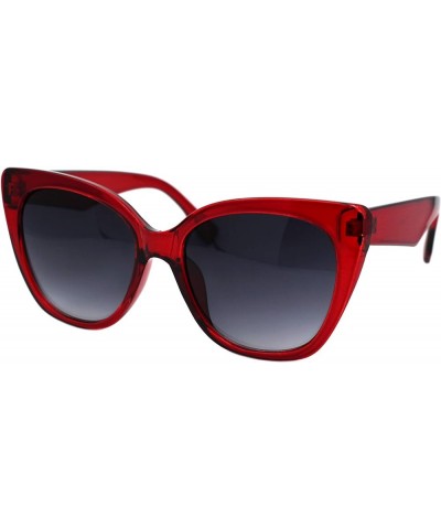 Womens Butterfly Sunglasses Designer Style Square Cateye Shades UV 400 Red (Smoke) $10.17 Butterfly