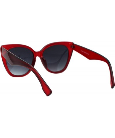 Womens Butterfly Sunglasses Designer Style Square Cateye Shades UV 400 Red (Smoke) $10.17 Butterfly