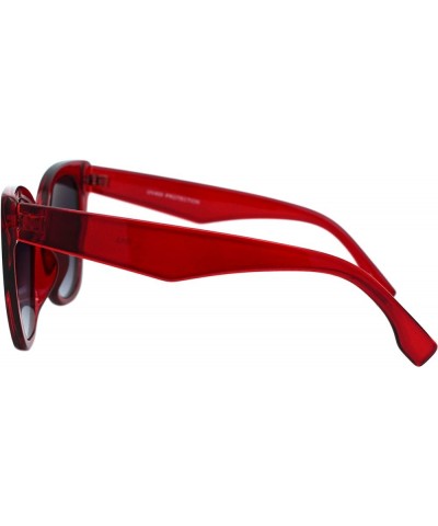 Womens Butterfly Sunglasses Designer Style Square Cateye Shades UV 400 Red (Smoke) $10.17 Butterfly