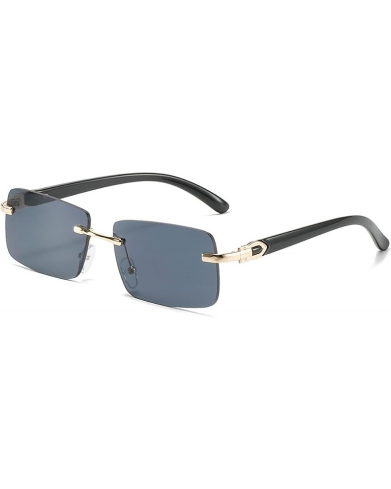 Rimless Square Retro Sunglasses for Men and Women (Color : 5, Size : 1) 1 1 $11.76 Rimless