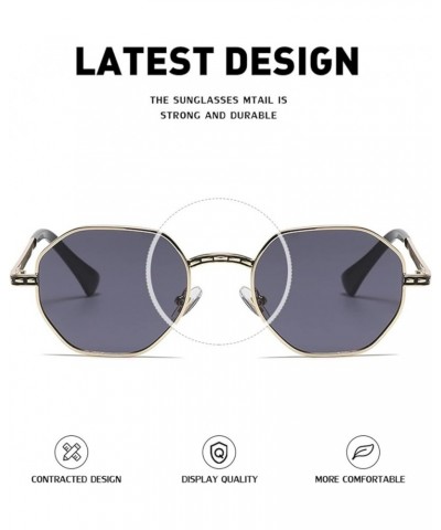 Fashion Metal Small Frame Sunglasses for Men and Women for Outdoor Vacation (Color : E, Size : 1) 1 C $21.96 Designer