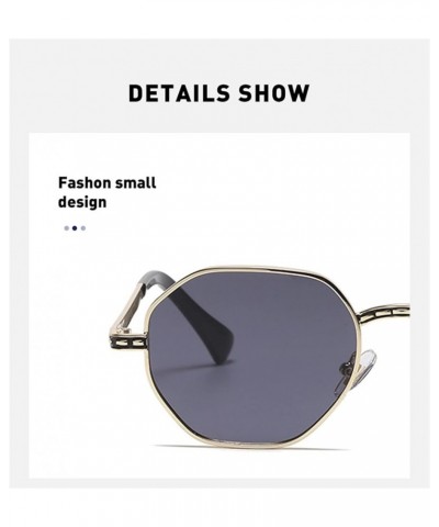 Fashion Metal Small Frame Sunglasses for Men and Women for Outdoor Vacation (Color : E, Size : 1) 1 C $21.96 Designer