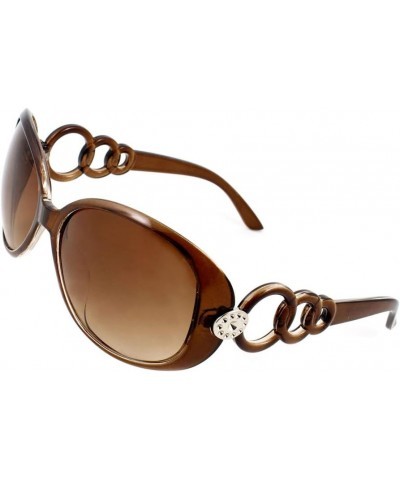 Qtqgoitem Lady Circle Arm Brown Lens Full Rim Sunglasses Eyeglasses Glasses (Model: 42d 7c3 9b3 550 c53) $10.46 Designer