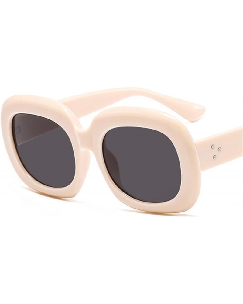 Oval Frame Fashion Street Shooting Retro Sunglasses Men and Women Outdoor Vacation (Color : A, Size : 1) 1 D $17.70 Designer