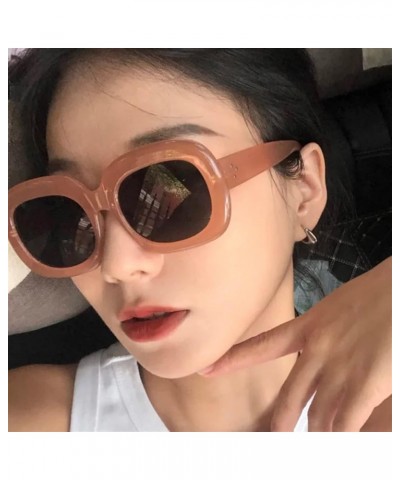 Oval Frame Fashion Street Shooting Retro Sunglasses Men and Women Outdoor Vacation (Color : A, Size : 1) 1 D $17.70 Designer