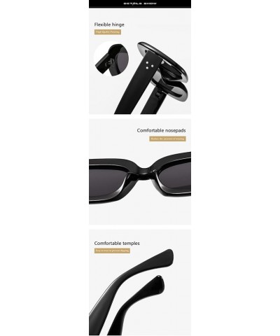 Oval Frame Fashion Street Shooting Retro Sunglasses Men and Women Outdoor Vacation (Color : A, Size : 1) 1 D $17.70 Designer