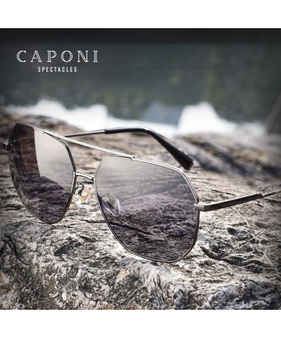 Nylon Polarized Men's Sunglasses Photochromic Polygon Alloy Driving Sun Glasses Classic Brand Eyewear BS8278 Photochromic Len...