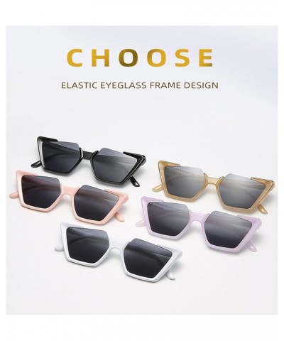 Men and Women Street Photography Sunglasses Outdoor Vacation Sunshade Party (Color : D, Size : Medium) Medium D $15.60 Designer