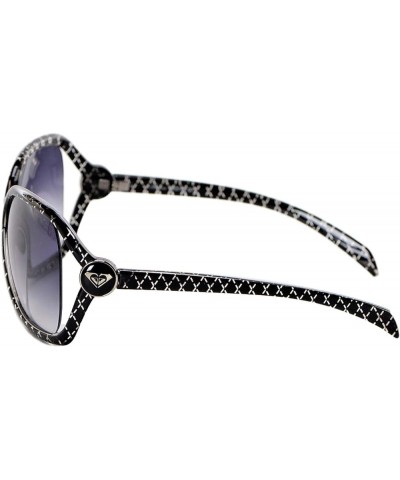 Women's Madone Oversized Sunglasses Shiny Black/Grey Gradient $22.50 Designer