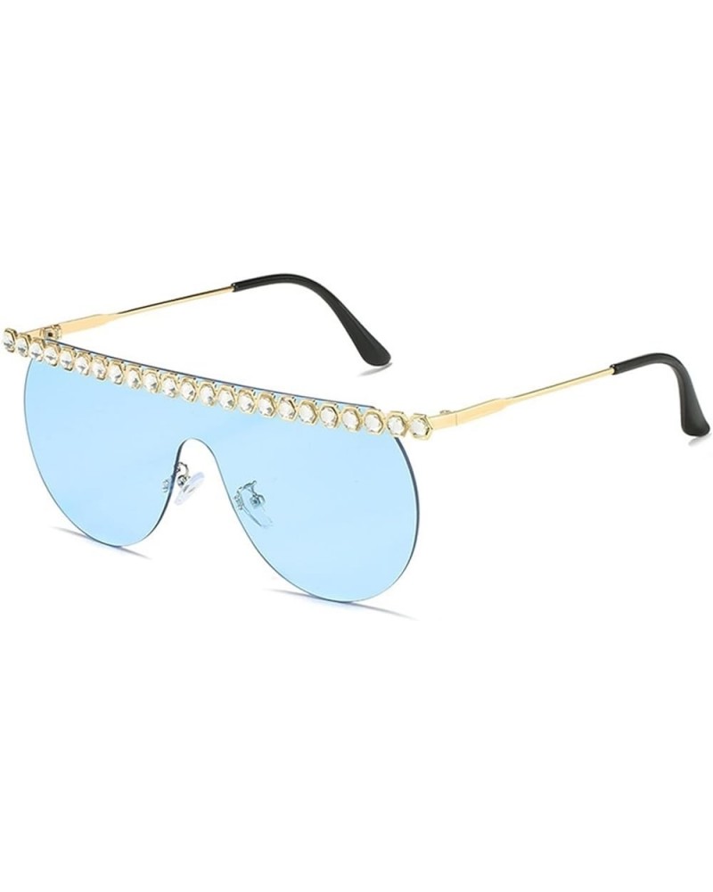 Large Frame Rimless Women Outdoor Beach Decorative Sunglasses B $47.64 Rimless