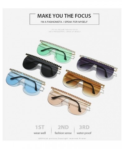 Large Frame Rimless Women Outdoor Beach Decorative Sunglasses B $47.64 Rimless