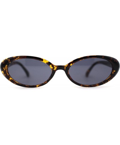 Womens Simple Classical Oval Thin Plastic Sunglasses Tortoise / Black $8.07 Oval