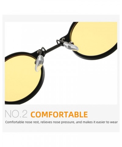 Vintage Small Frame Sunglasses Handsome Men Women Fashion Hiphop Green Yellow Lenses Eyewear Leopard Gradient Tea $22.35 Square