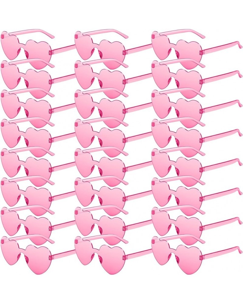 24 Pack Heart Sunglasses, Heart Shaped Sunglasses with Transparent Candy Color for Women Party Favor…… 24 Pink $17.09 Rimless