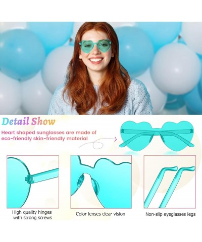 24 Pack Heart Sunglasses, Heart Shaped Sunglasses with Transparent Candy Color for Women Party Favor…… 24 Pink $17.09 Rimless