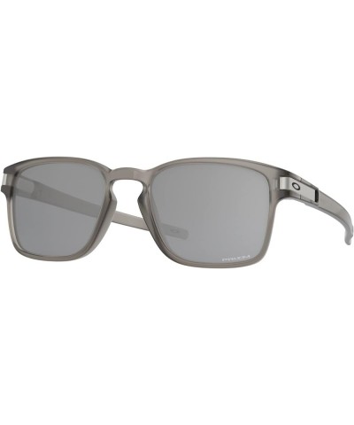 Men's Oo9358 Latch Square Low Bridge Fit Rectangular Sunglasses Matte Grey Ink/Prizm Black $67.55 Rectangular