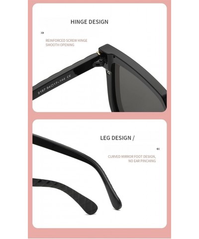 Square Ladies Sunglasses, Outdoor Vacation Beach Sunglasses (Color : D, Size : Medium) Medium D $18.86 Designer