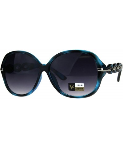 Womens Oversize Diva Round Butterfly Designer Fashion Plastic Sunglasses Blue Tort $10.77 Wayfarer