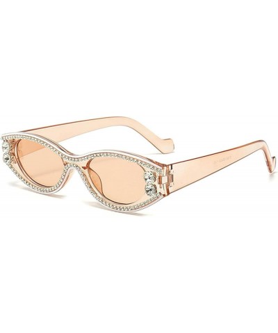 Rhinestone Round Sunglasses Women 2023 Fashion Crystal Diamond Oval Party jewelry Punk hip hop Sun Glasses Orange $9.24 Oval