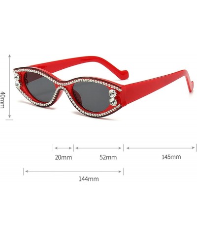 Rhinestone Round Sunglasses Women 2023 Fashion Crystal Diamond Oval Party jewelry Punk hip hop Sun Glasses Orange $9.24 Oval