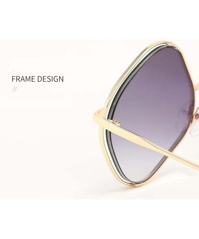 Female Street Shot Fashion Sunglasses, Outdoor Holiday Sunshade Decorative Glasses (Color : B, Size : Medium) Medium A $20.88...