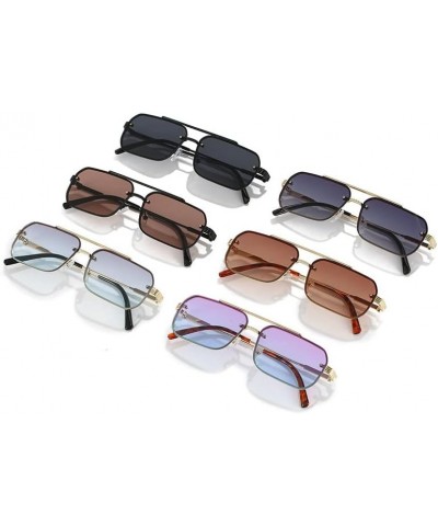 Retro Small Square Frame Sunglasses for Men Women Sun Protection Metal Sunglasses Fashion Accessories (Color : C1, Size : PC+...