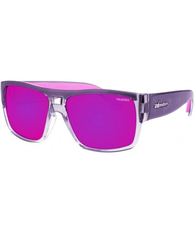 Sunglasses for Women with two Tone Crystal Smoke Frame with Pink Polarized Mirror Lens Non Slip Pink Foam Lining- IRE114PMPF ...