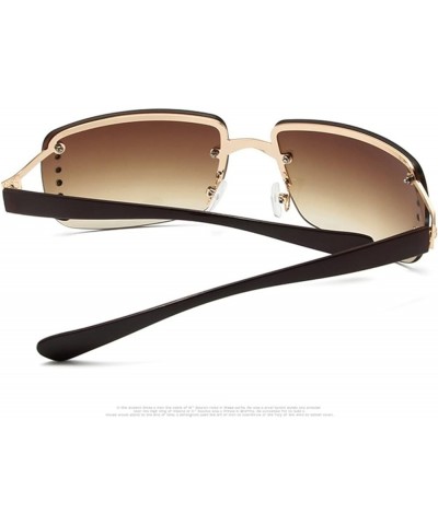 Rimless Square Men and Women Sunglasses Vacation Beach Decorative Sunglasses Gift (Color : C, Size : 1) 1 D $16.14 Square