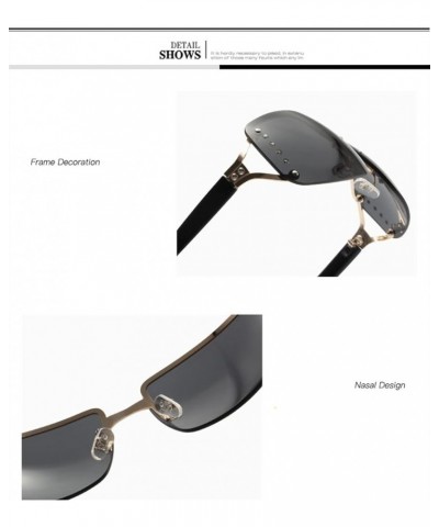 Rimless Square Men and Women Sunglasses Vacation Beach Decorative Sunglasses Gift (Color : C, Size : 1) 1 D $16.14 Square