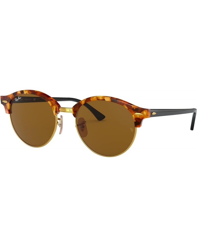 Rb4246 Clubround Round Sunglasses Spotted Brown Havana/B-15 Brown $47.34 Round