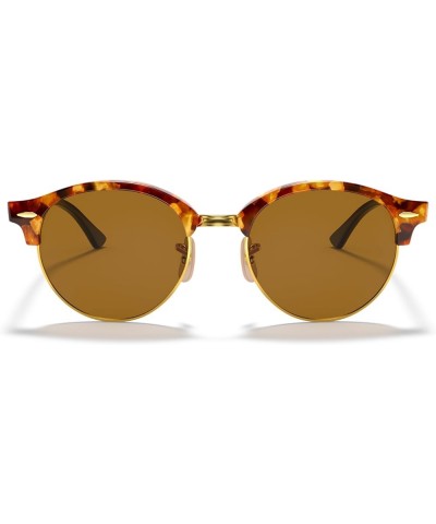 Rb4246 Clubround Round Sunglasses Spotted Brown Havana/B-15 Brown $47.34 Round