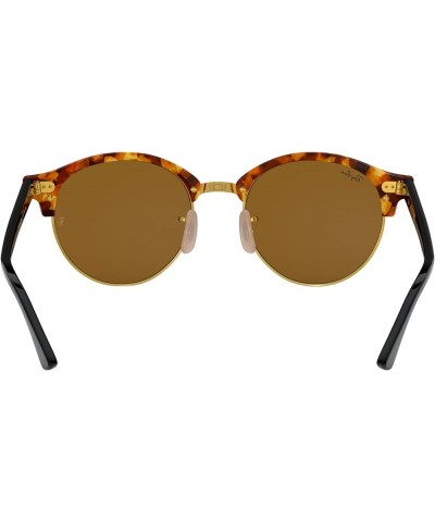 Rb4246 Clubround Round Sunglasses Spotted Brown Havana/B-15 Brown $47.34 Round