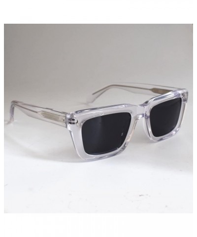 Retro Fashion Acetate Sunglasses Square Men Women Black Grey Shades Vintage Rx able Crystal $21.27 Square