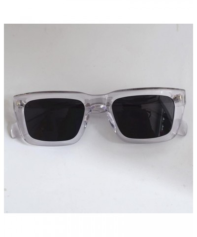 Retro Fashion Acetate Sunglasses Square Men Women Black Grey Shades Vintage Rx able Crystal $21.27 Square