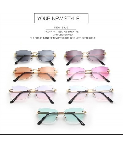 Beach Sports photo shopping Rimless Outdoor Vacation Decorative Women Sunglasses E $16.82 Rimless