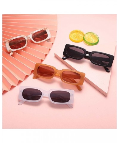 Square Small Frame Sunglasses Men and Women Internet Celebrity Live Streaming Outdoor Street Shooting Vacation Glasses (Color...