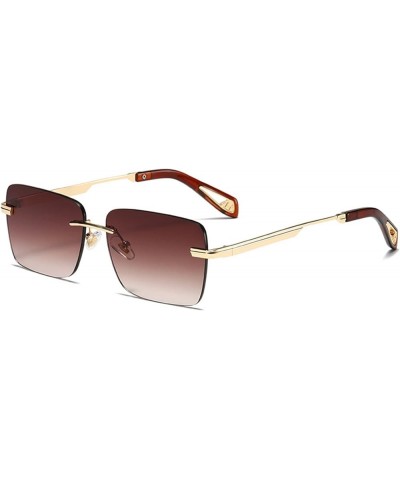 Frameless Men and Women Retro Fashion Decorative Sunglasses (Color : D, Size : 1) 1A $13.72 Designer