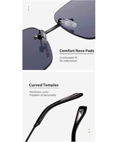 Frameless Men and Women Retro Fashion Decorative Sunglasses (Color : D, Size : 1) 1A $13.72 Designer