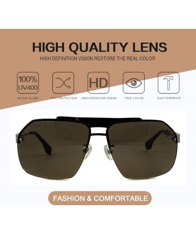 Men Metal sunglass UV Protection lens fashion outdoor design Silver Brown $11.25 Aviator