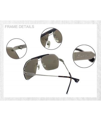 Men Metal sunglass UV Protection lens fashion outdoor design Silver Brown $11.25 Aviator