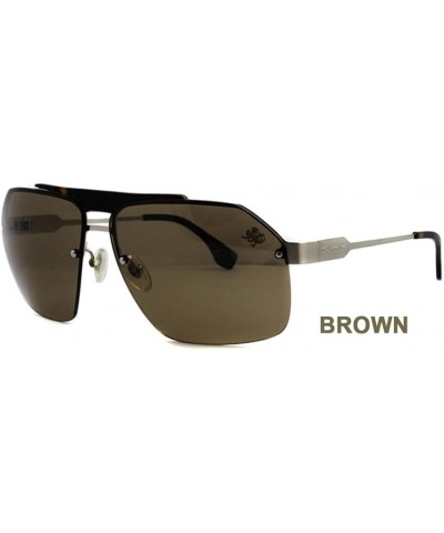 Men Metal sunglass UV Protection lens fashion outdoor design Silver Brown $11.25 Aviator